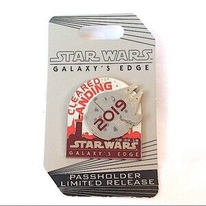 Star Wars Galaxy's Edge Pin Cleared for Landing Disney Parks 2019 New Ltd Ed